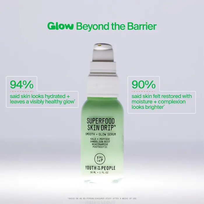 Superfood Skin Drip Smooth + Glow Barrier Serum with Kale + Niacinamide